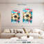 Ensemble de 3 balles de soccer amusantes sur toile-45574232