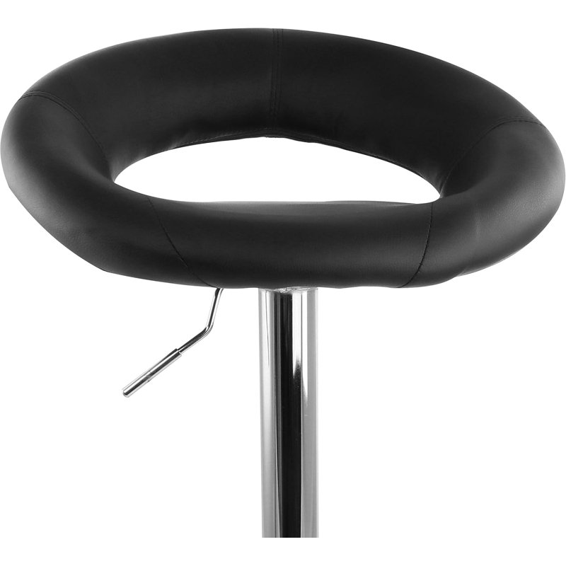 Tabouret de bar 2 pièces Elama, Noir