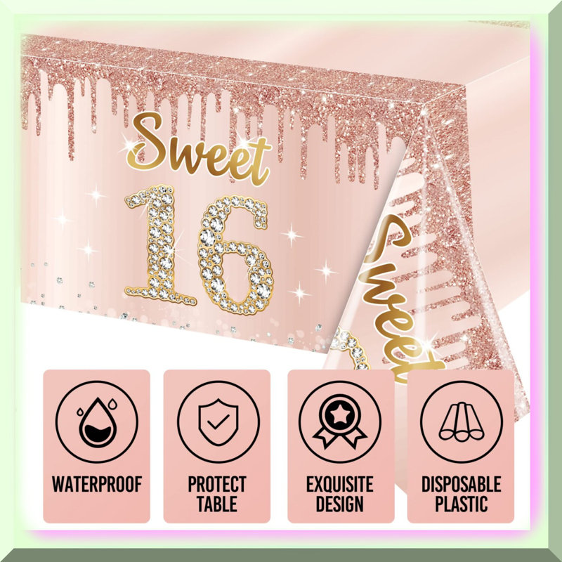 Rose Gold 16th Birthday Keepsake Guest Book