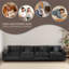 Accoudoirs plus larges avec 3 sièges, canapé modulaire moderne, pour le salon, la chambre à coucher et les appartements, coussin de siège rembourré à double couche confortable, tissu chenille respirant-1372125987
