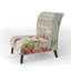 Fauteuil de chambre rembourré en velours rouge