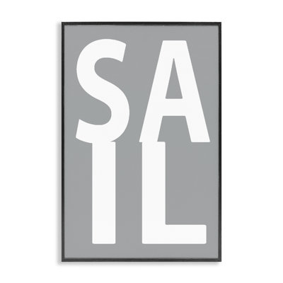 «Sail Word on Gray», estampe numérique par Jamie MacDowell