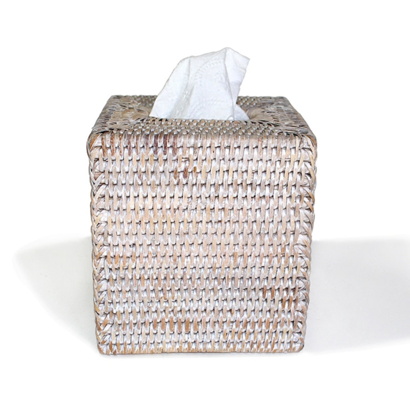 Tissue Box Cover, White Wash