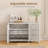 Fluted Storage Cabinet 2 Door with Drawer & Adjustable Shelf-1887966490