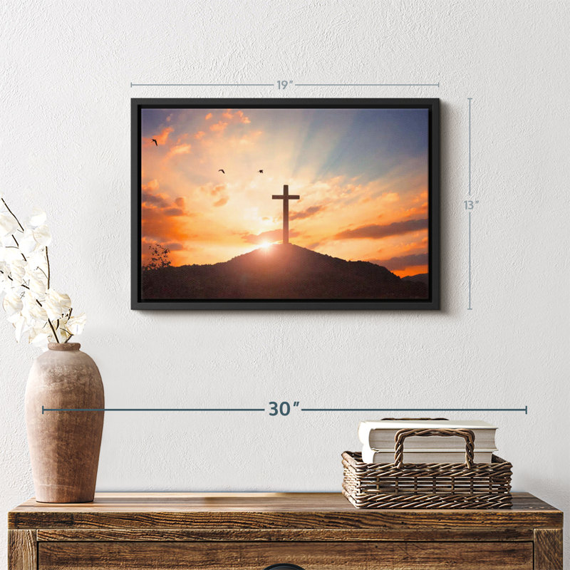 «Sunset Cross Wall Art», H 13 po x l 19 po