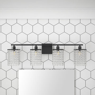 Luminaires muraux à pampille en cristal 4 lumières