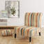 Fauteuil de chambre rembourré beige et brun à motif sérénité - Moderne et contemporain