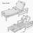 Acacia Wood Adjustable Backrest Outdoor Lounge Chair,Suitable for Gardens,Terraces,and Poolside Areas-114605940
