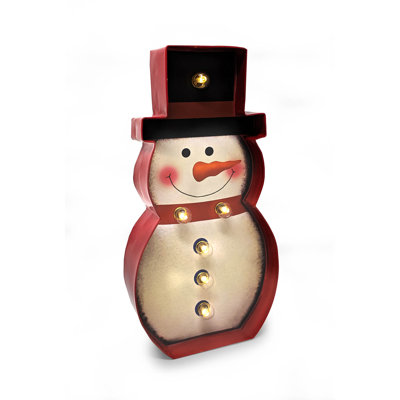 Enseigne de bonhomme de neige à DEL