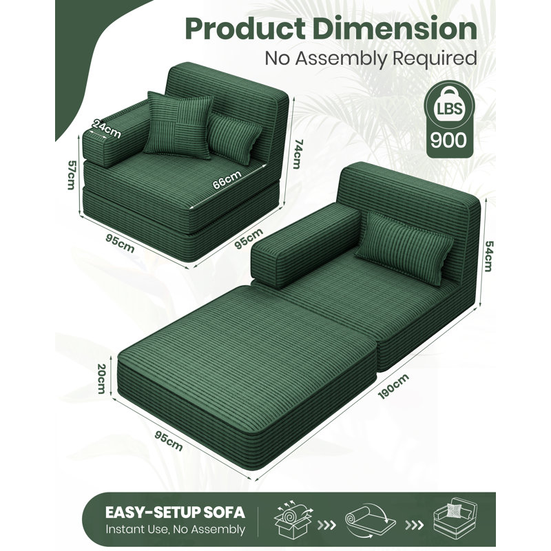 Upholstered Accent Chair, Green