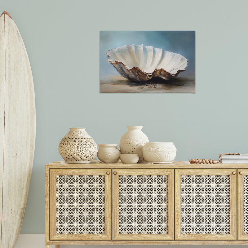 «Neutral Beach Seashell» par Petal Prints Design, H 20 po x l 30 po