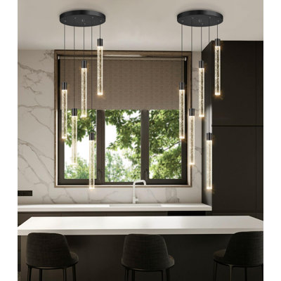 Lustre en cristal 5 lumières à intensité variable Glam