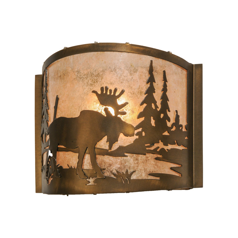 Rustic Lodge Flush Mounted Sconce