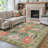 Kaidi Vintage Floral Washable Area Rug with Non-Slip Backing, Soft Botanical Farmhouse Rug for Living Room, Bedroom, Dining Room-1361935207