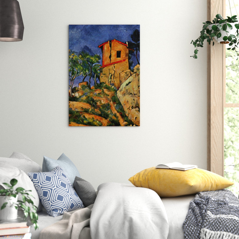 The House with Cracked Walls by Paul Cézanne - Wrapped Canvas, 50cm H x 35cm W