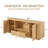 64-Inch Storage Cabinet With Wavy Design For Entryway-2035773685