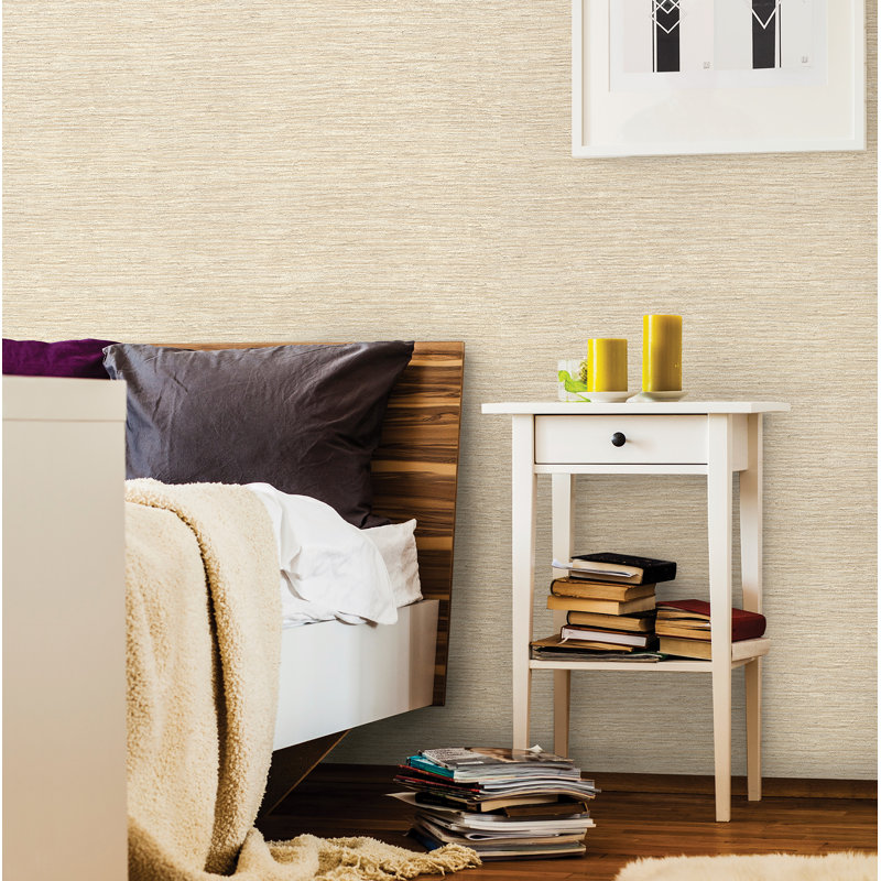 Rouleau de papier peint uni 27 pi x 27 po Texturall III, Taupe