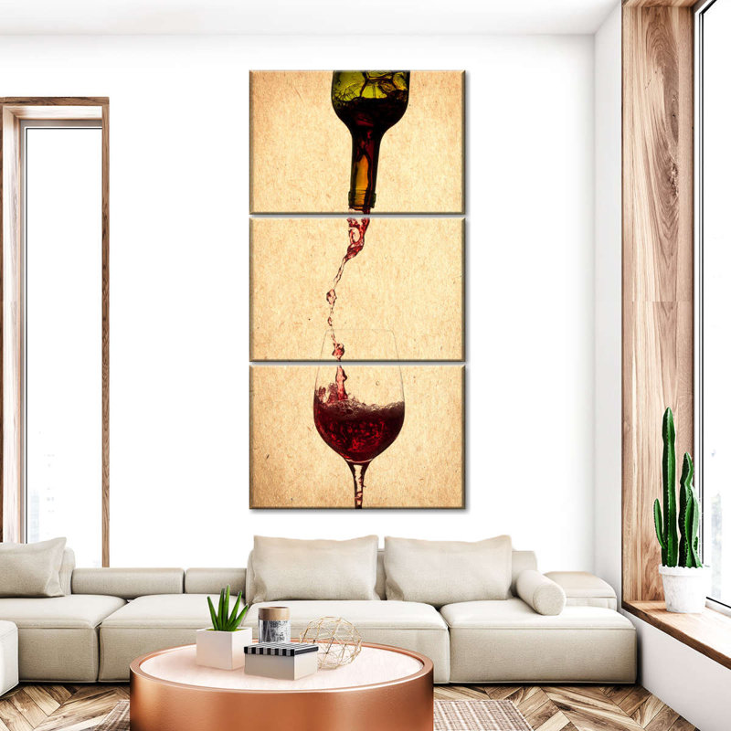 «Versing Wine», reproduction sur toile, H 12 po x l 27 po x P 1 po