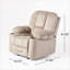 Fauteuil inclinable manuel luxueux en café, tissu doux pour la peau, porte-gobelets doubles