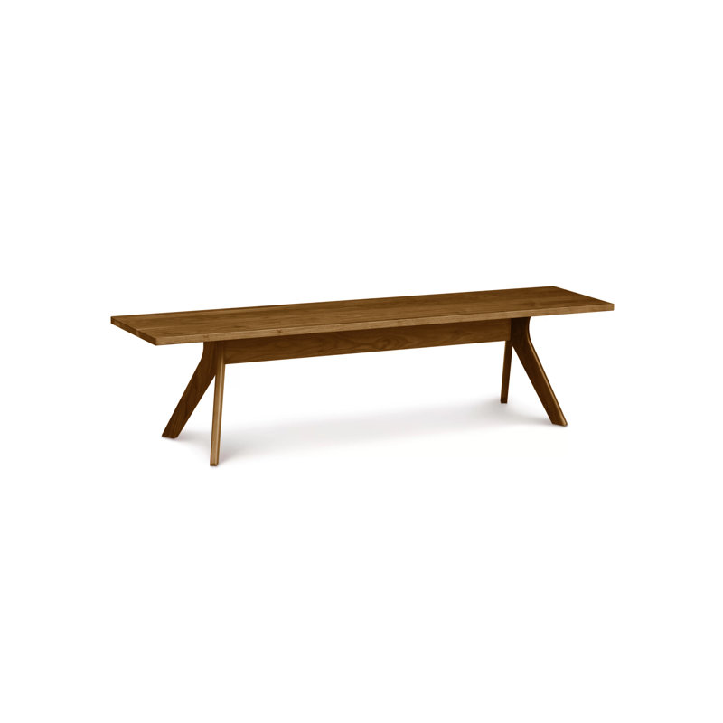 Audrey Solid Wood Bench, 17.5" H x 72" W x 17.75" D, Saddle Cherry