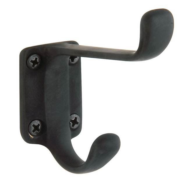 Costume Wall Hook, Satin Black