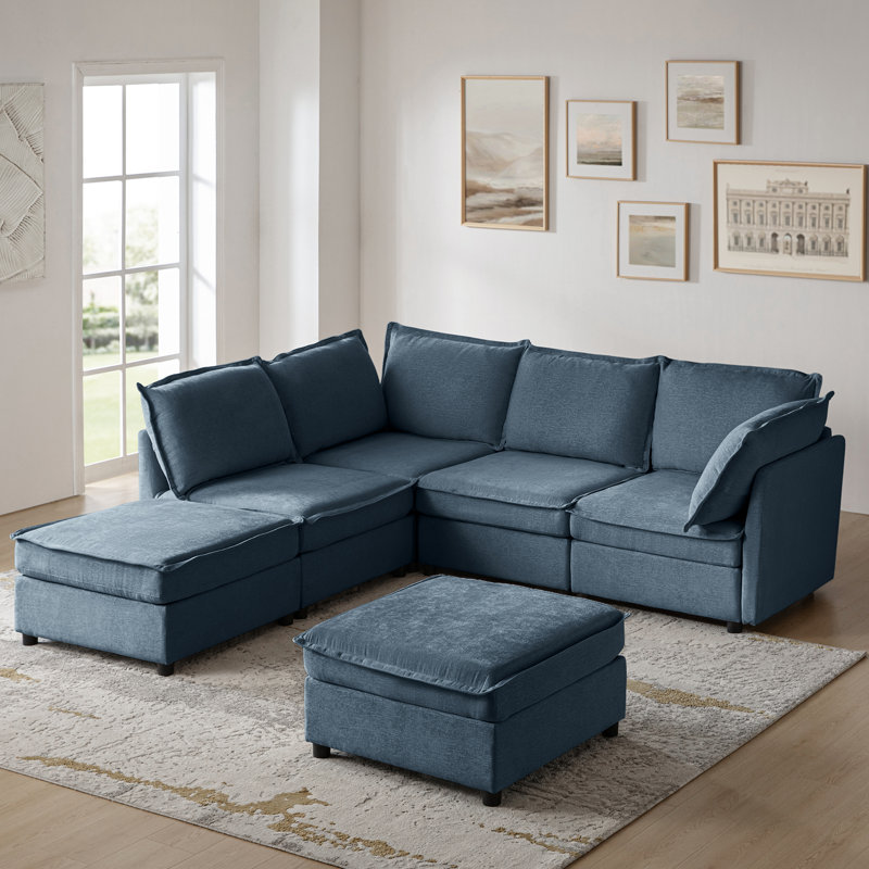 Talani 6 Seater Sofa, Blue 
