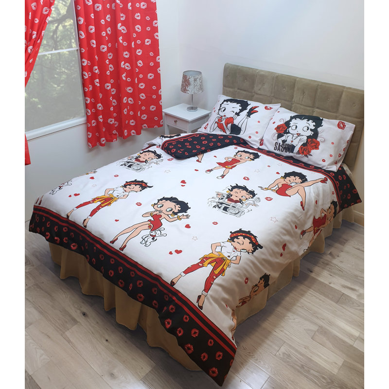 Betty Boop ERAS Anneka Duvet Cover Set Set, King Duvet Cover + 2 Standard Pillowcase