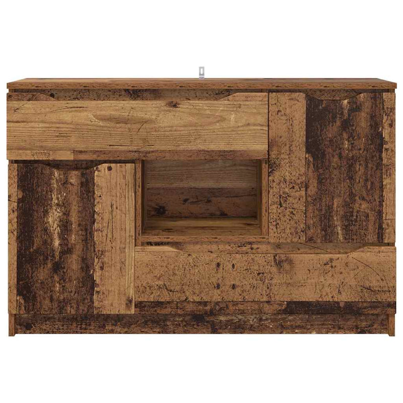  Sideboard Concrete Grey 100 X 30 X 65.6 Engineered Wood, Old Wood