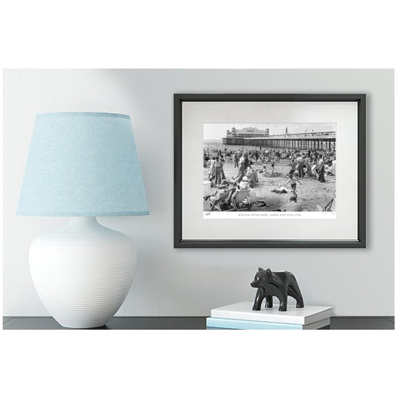 Weston-Super-Mare, Sands And Pier C1950 - Single Picture Frame Print, 45cm H X 60cm W x 2cm D