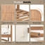 Canapés de patio confortables, ensemble moderne de 4 pièces en bois d'acacia pour l'extérieur de la maison