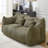 Soft Beanbag Chair With High Resilience Foam Core For 2 People-111092566