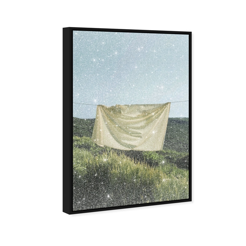Floating Cotton I Print by Oliver Gal, 31"H x 21"W, Black Floater Frame