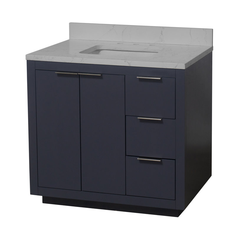 Ensemble de meuble-lavabo simple 36 po Anastazia, Gris marine