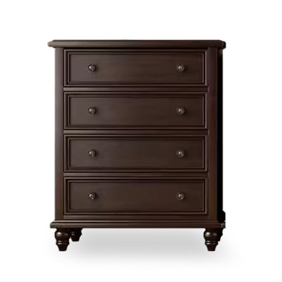 Armoire d'appoint en bois massif de couleur noyer noir