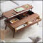 Table surélevée avec plateau relevable, bois de chêne massif, tablette de rangement, idéale pour le bureau à domicile et la salle à manger-1742181589
