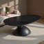Table basse ovale moderne, base à galets en fibre de verre 47,27 po-123028472