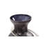 Black Ore Glass Vase with metal accent- Medium-1254592646