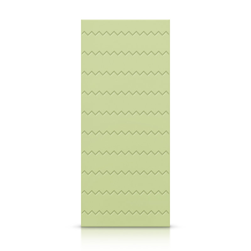 Porte standard à panneaux en bois, 24 po x 80 po, Vert sauge