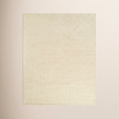 Maricopa Ivory Hand-Loomed Geometric Wool Rug