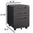 3 Drawer Mobile File Cabinet with Lock, Versatile Storage for Legal/Letter/A4 Files, 5 Wheel Design, Anti-Tilting, Waterproof, and Moisture-Resistant-116121028