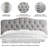 Tufted Upholstered Wingback Headboard, Solid Wood Head Board with Wood Legs, Adjustable Height Bed headboard from 47” to 63” Fabric Headboard in Modern Button Design-1754271007-1754271005
