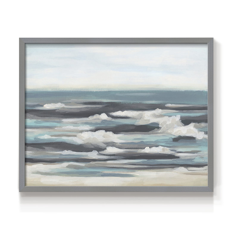 Gentle Surf II -Framed Print - Restickable, H 16 po x l 20 po, Gris