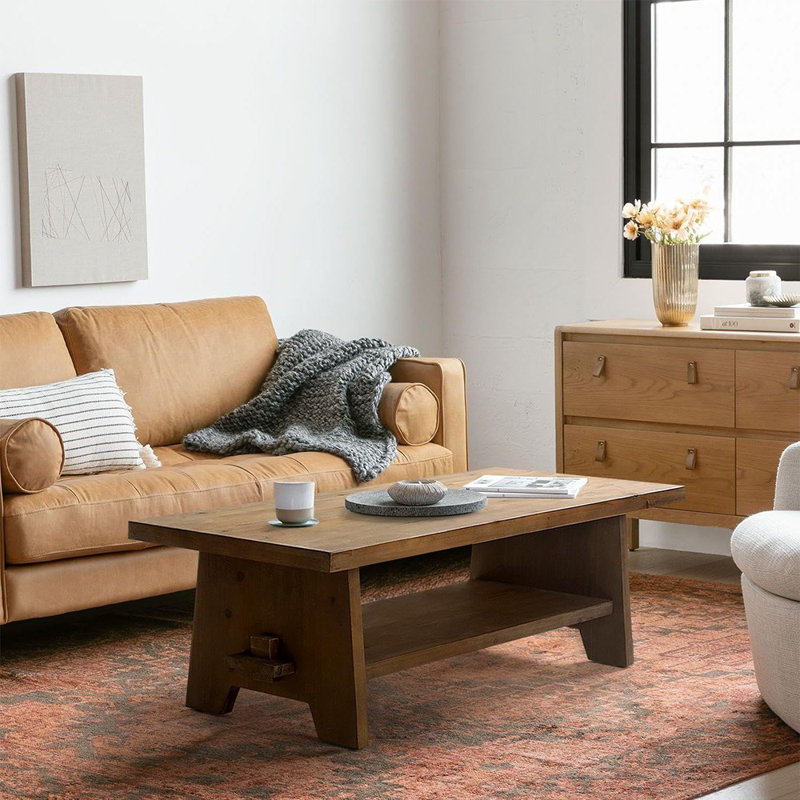 Table basse en bois, centre Mid-Century