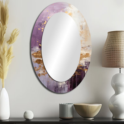 Miroir mural mauve et mauve