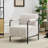 Stolle Modern Corduroy Upholstered Armchair with Metal Frame-259872551