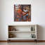 «Quiet Coffee Moment», art mural contemporain rustique-129094037