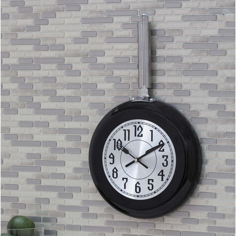 Metal Wall Clock, Black, Small