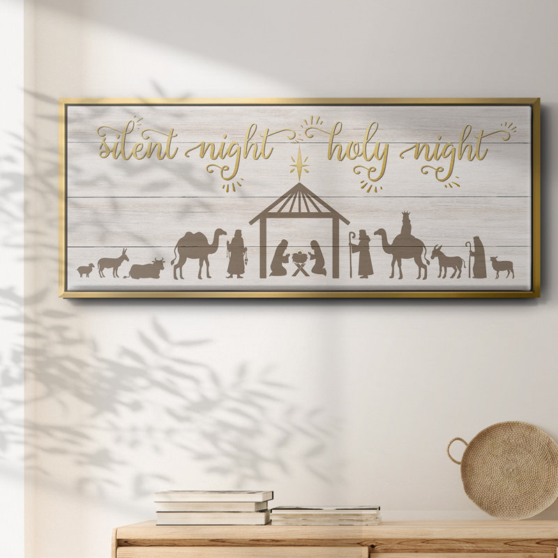 Silent Night Nativity- Framed Canvas