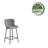 Haajrah 25.59'' Fabric Bar Stools with Steel Legs-1194647203