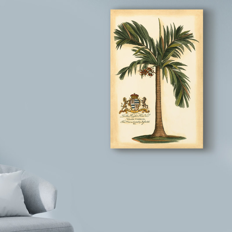 « british colonial palm i », reproduction d’impression sur toile tendue, H 19 po x l 12 po x P 2 po